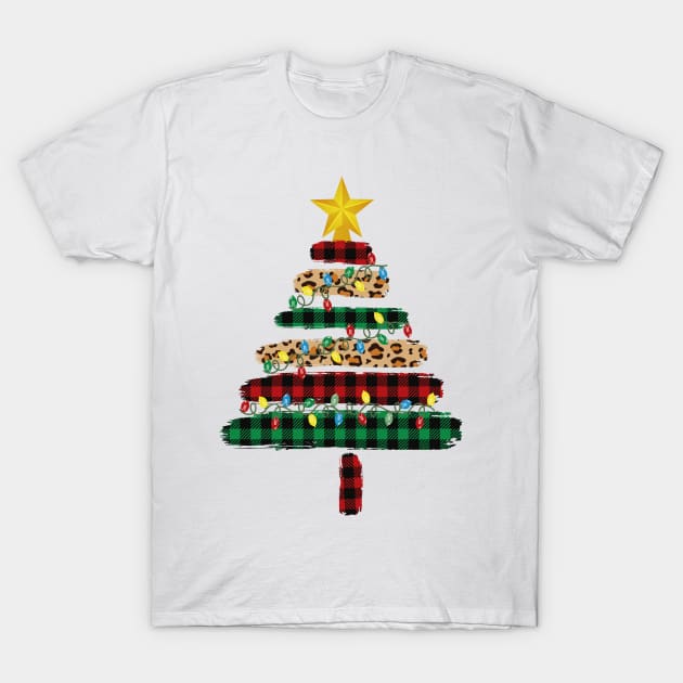 Christmas Tree Leopard T-Shirt by Peach Lily Rainbow